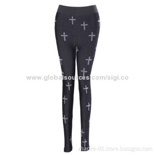 Ladies' Knit-in Pattern Seamless Legging, Various Patterns are AvailableNew